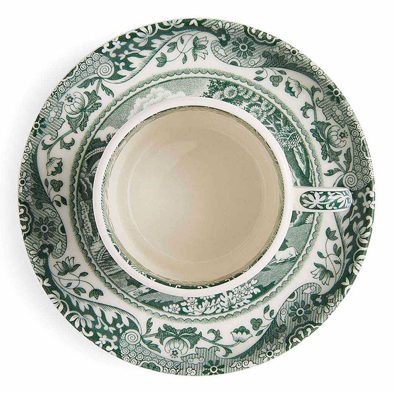 Green Italian Espresso Cup & Saucer, Set of 4 - Image 2