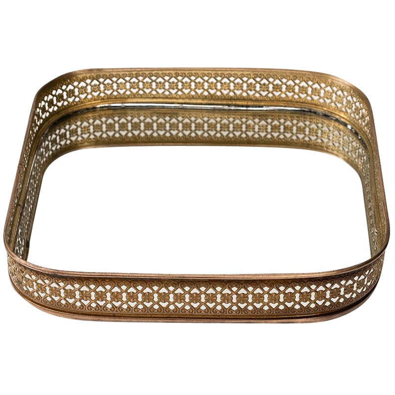 French Square Mirror Tray