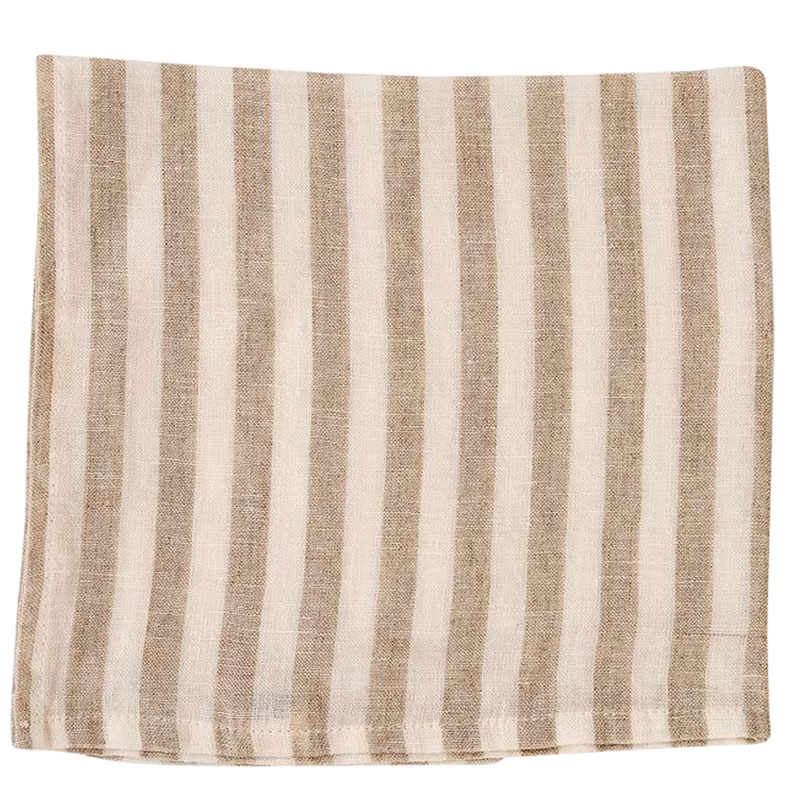 Ivory Natural Stripe Napkin