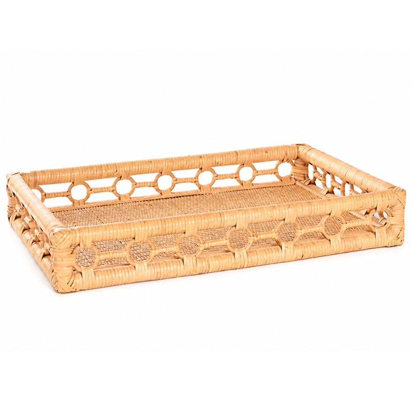 Patterned Rattan Tray