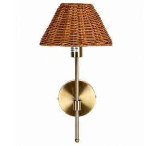 Scalloped Rattan Wall Light