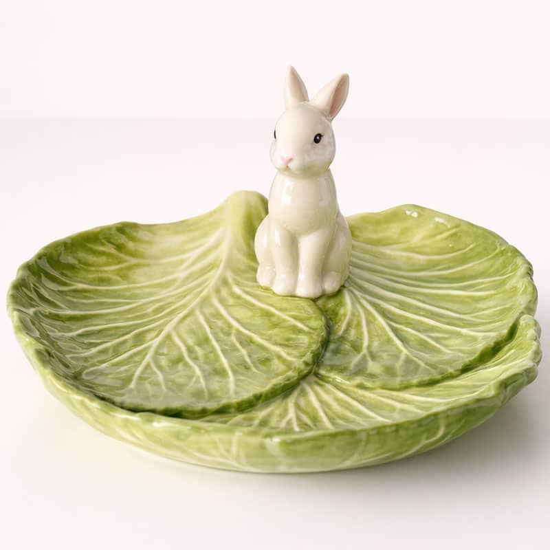 Cabbage Leaf with Bunny