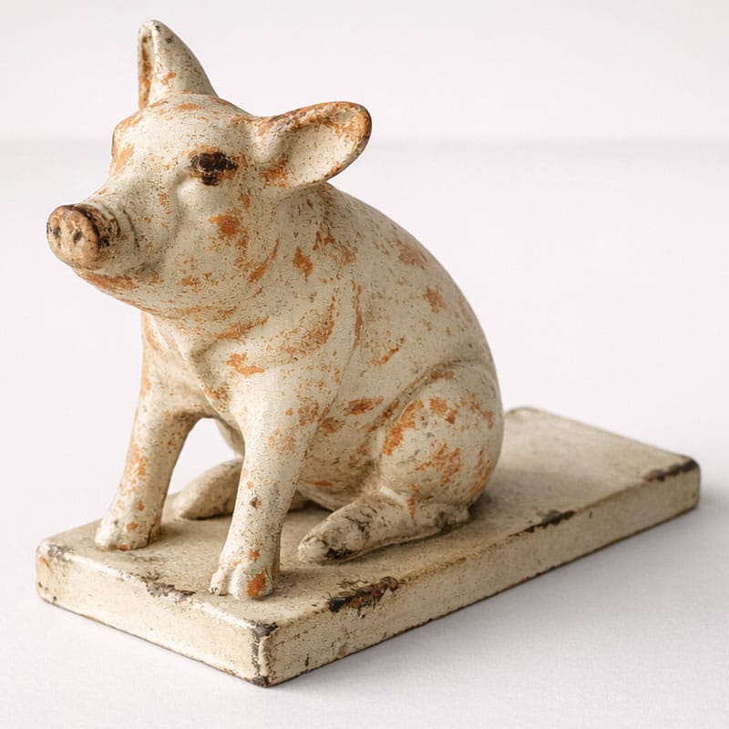 Cast Iron Pig Door Stopper