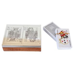 Double Card Box with Silver Lid