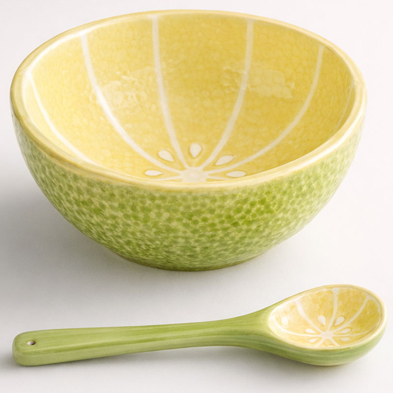 Lemon Bowl with Spoon