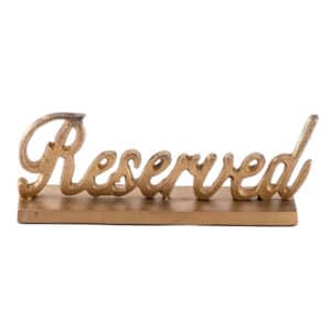 Brass Reserved Sign