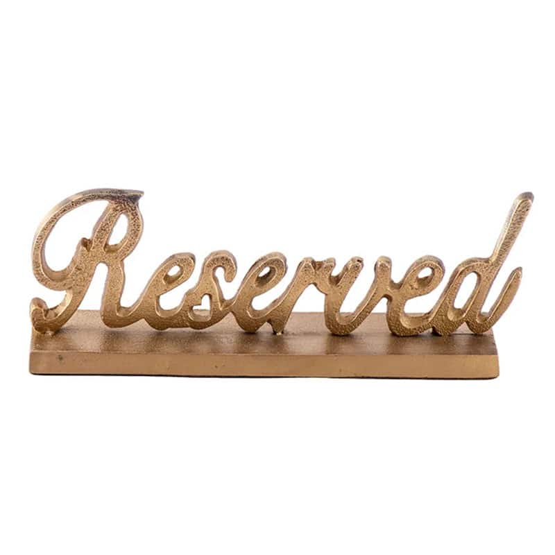 Brass Reserved Sign