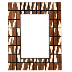Ivory, Black & Natural Resin Wood Frame