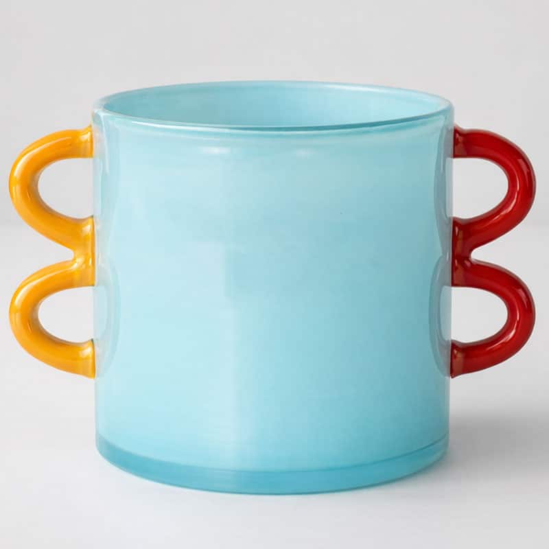 Light Blue Squiggle Vase