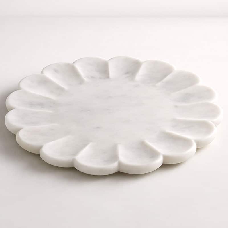 Marble Scalloped Platter