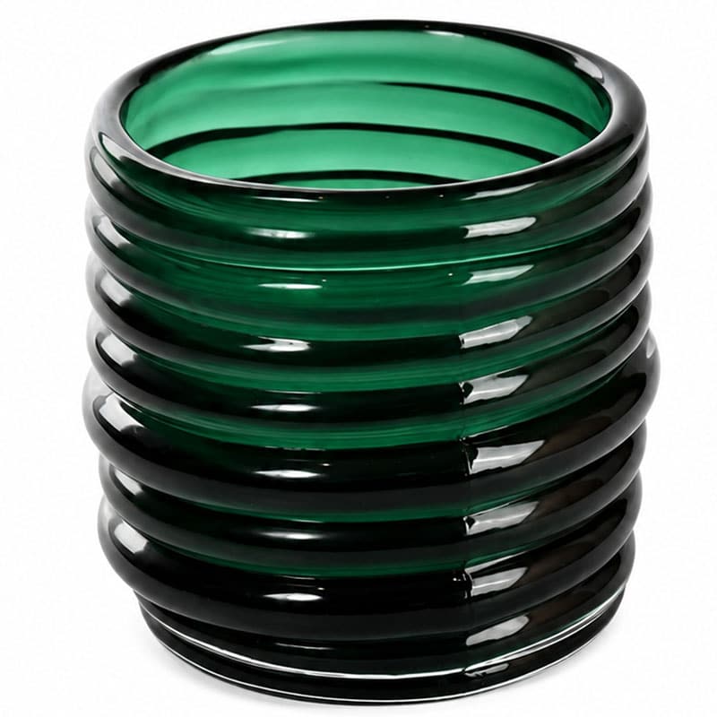 Round Ridged Hurricane Vase