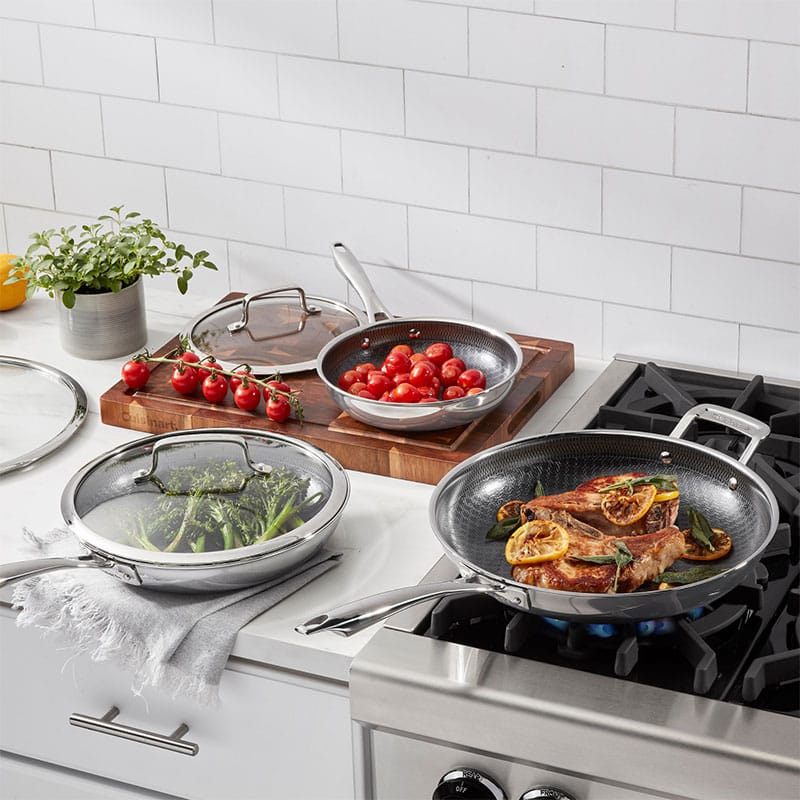 FusionElite Tri-Ply Stainless Steel Frying Pan Set - Image 2