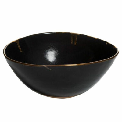 Gold Rimmed Medium Bowl
