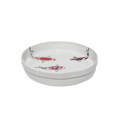 Monochromatic XL Straight Sided Bowl - Koi