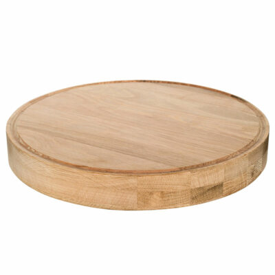 Round Carving Board with Grooved Edge