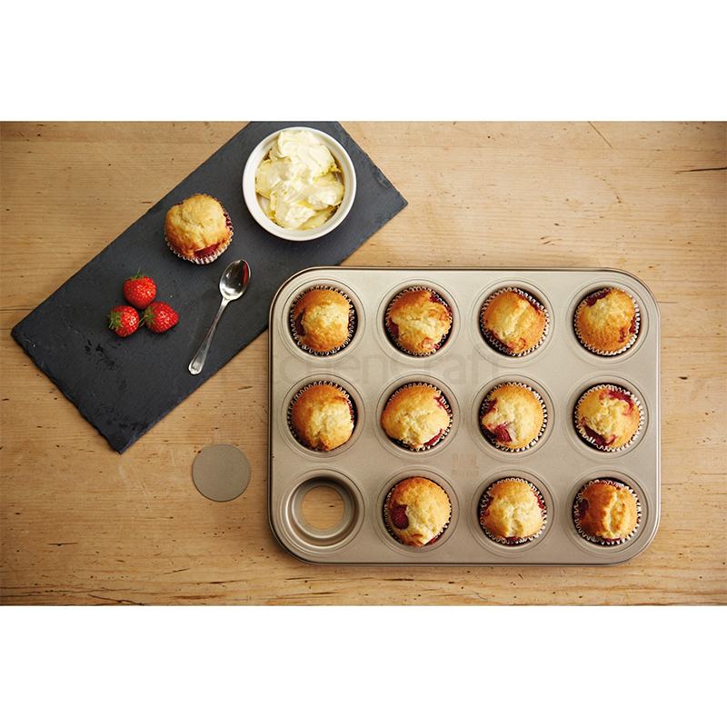 Paul Hollywood 12 Hole Shallow Non-Stick Baking Pan - Image 2