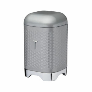 Textured Tea Canister - Grey