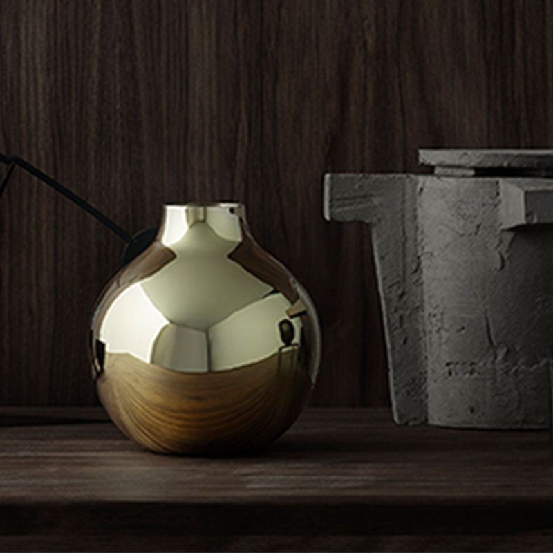 Brass Boule Vase - Image 3