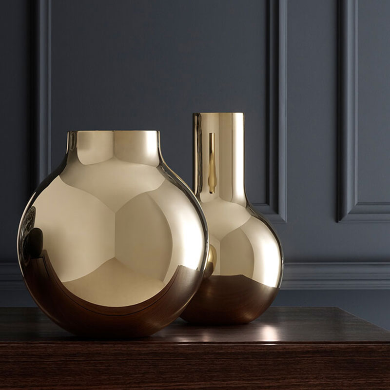 Brass Boule Vase - Image 2