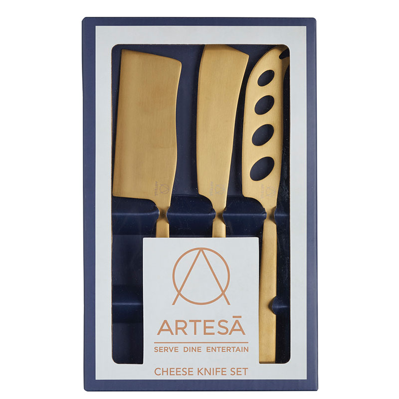 Piece Set of Brass Cheese Knives - Image 2