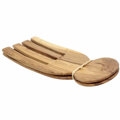 Olive Wood Finger Salad Servers