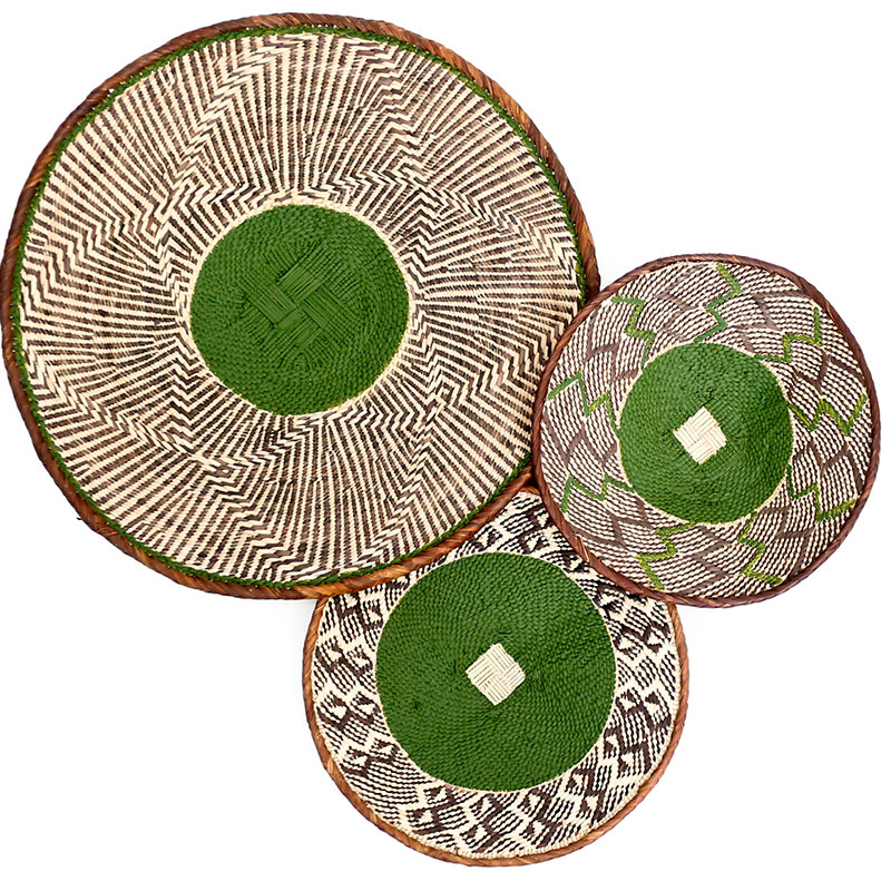 Bespoke Home - Green Binga Baskets