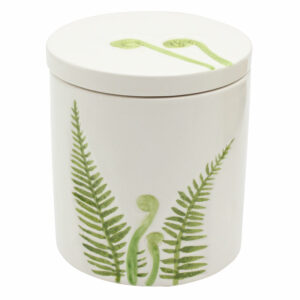 Ceramic Fern Canister Jar