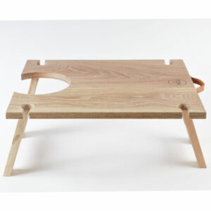 Oak Picnic Table, with Ice Bucket Cut-out - Natural
