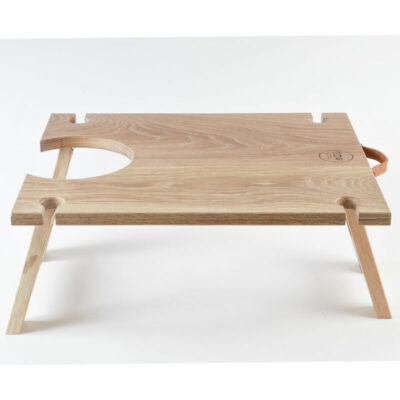Oak Picnic Table, with Ice Bucket Cut-out - Natural