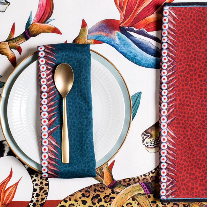 Feather Napkins, Set of 6 - Image 7