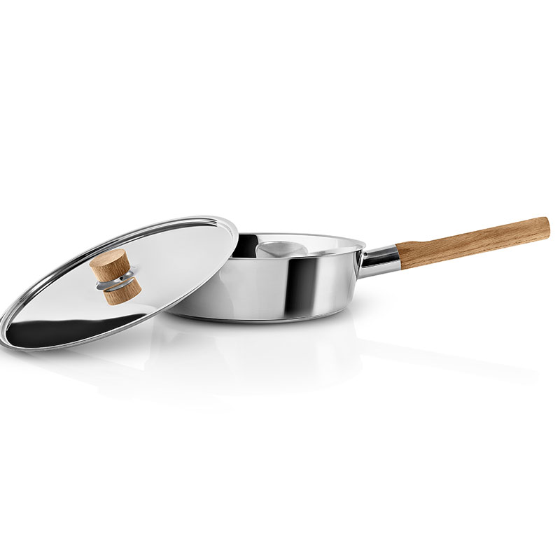 Nordic Stainless Steel Sauté Pan with Lid, 24cm - Image 3