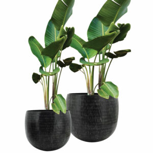 Black Beaten Planter