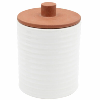 Swirl Jar with Terracotta Lid