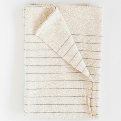Large Towel with Pinstripes