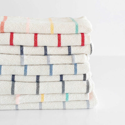 Large Towel with Stripes Throughout