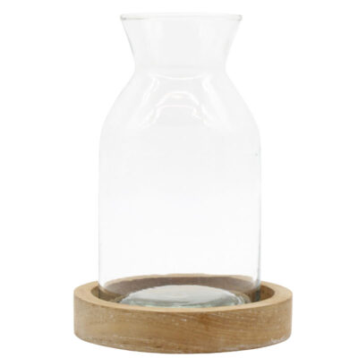 Glass Pitcher/Candle Holder on Base