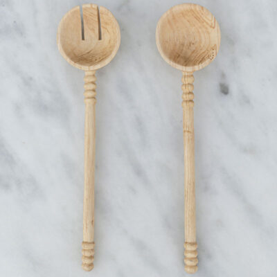 Hand Carved Wooden Salad Spoons