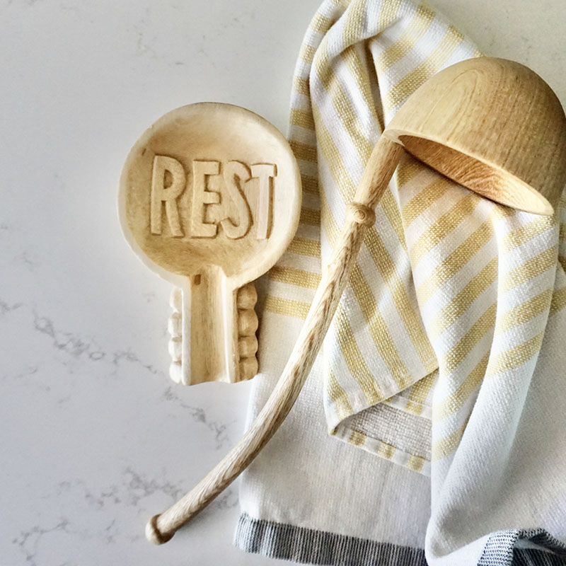 Hand Carved Wooden Spoon Rest - Image 2