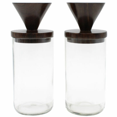 Clear Glass Mahogany Jar