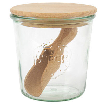 Mold Jar with Wooden Lid & Spoon