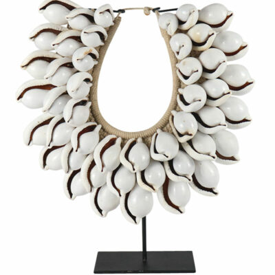 Large White Shell Tribal Necklace