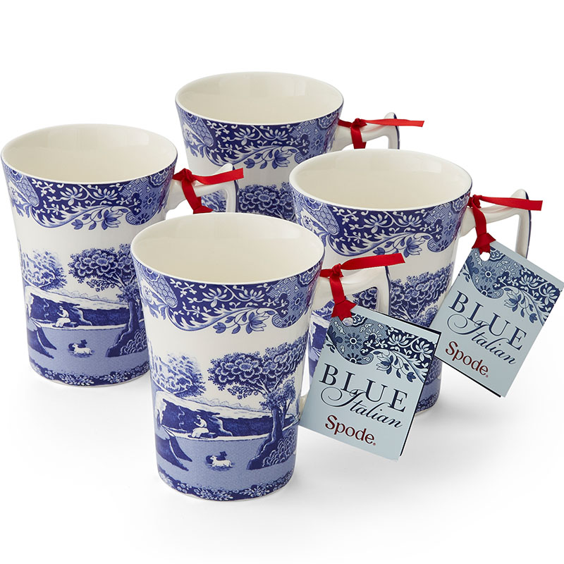 Blue Italian Cottage Mug, Set of 4 - Image 5