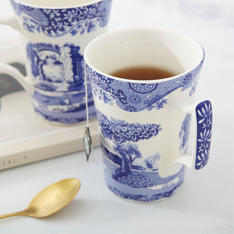 Blue Italian Cottage Mug, Set of 4 - Image 3