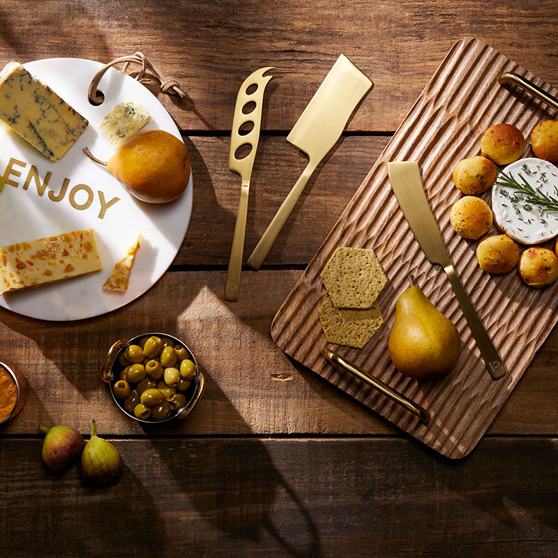 Piece Set of Brass Cheese Knives - Image 4