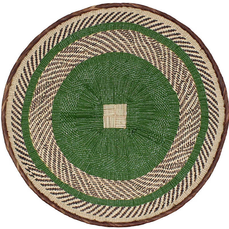 【 think of things】CIRCLE BASKET GREEN Bespoke Home - Green Binga Baskets