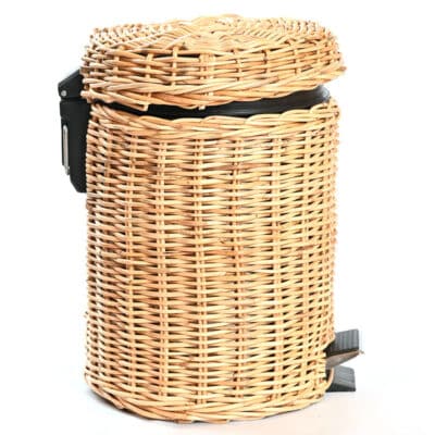 Rattan Waste Paper Bin with Lid