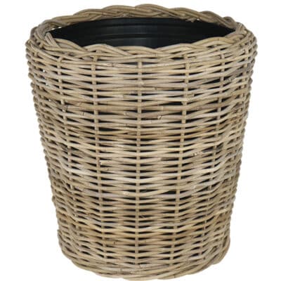 Thick Rattan Planter with Potted Inner