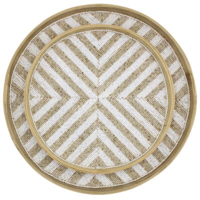 Chevron Bamboo Beaded Tray