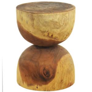 Hourglass Wooden Stool