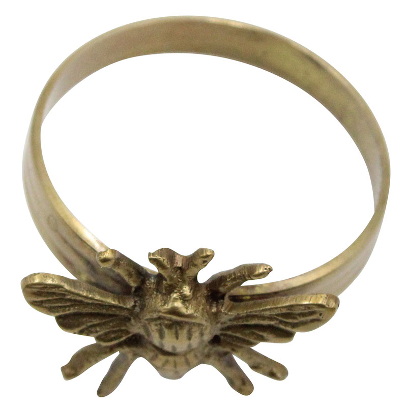 Brass Bee Napkin Ring, Set of 4 - Image 3
